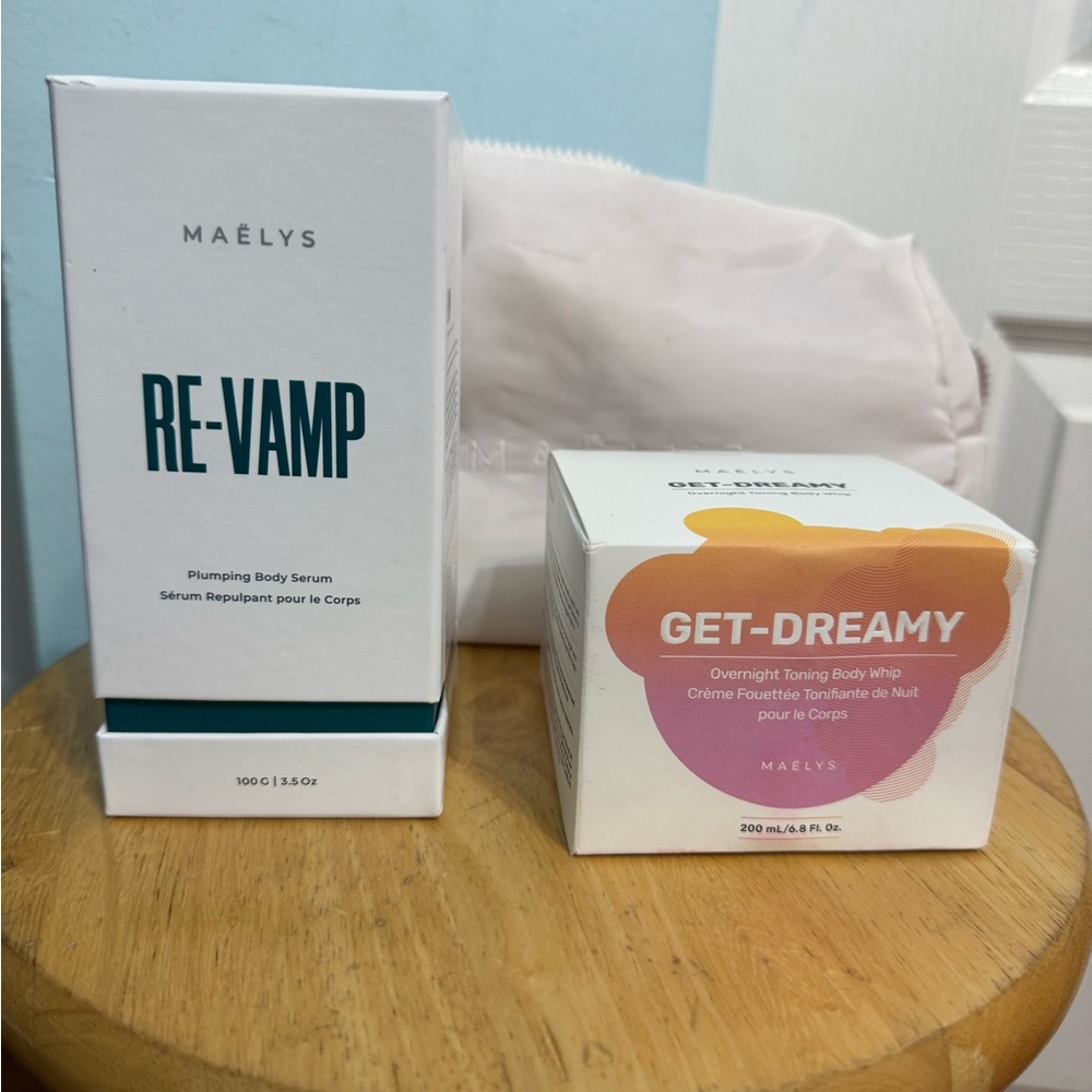 MAËLYS Re-Vamp Plumping Body Serum and Get-Dreamy Overnight Toning Body Whip Set